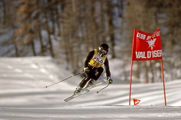 USAs Doug Powell in the mens Downhill at Val D'Isere during the 1980 FIS World Cup