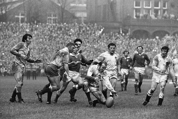 Wales and England clash in Cardiff during the 1971 Five Nations