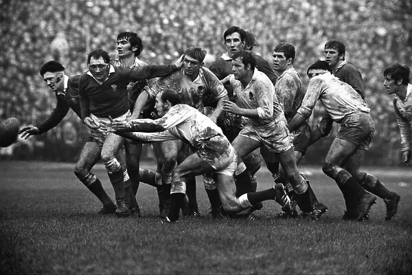 Wales and England clash in Cardiff during the 1971 Five Nations