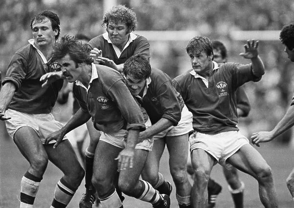 Wales take on the Overseas Unions in 1980