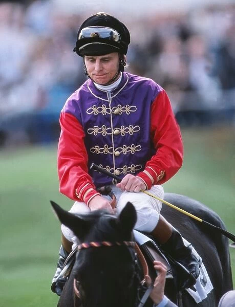 Willie Carson. Horse Racing - Newmarket. Willie Carson on the Queen's horse Laughter
