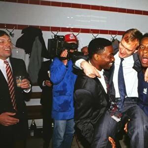 Arsenal celebrate their 1991 league title victory
