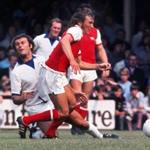 Arsenals Bob McNab and Leciesters Keith Weller