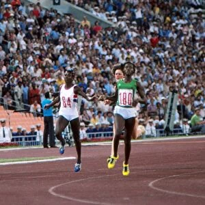 Barbel Wockel wins the 200m at the 1980 Moscow Olympics