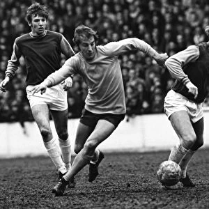 Bobby Moore and Ron Davies in 1970