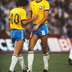 Brazil players Socrates & Zico
