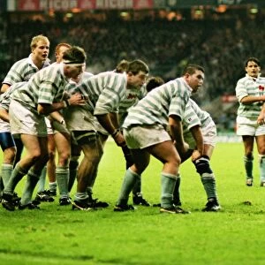 The Cambridge line-out prepare for the ball - 1995 Varsity Match