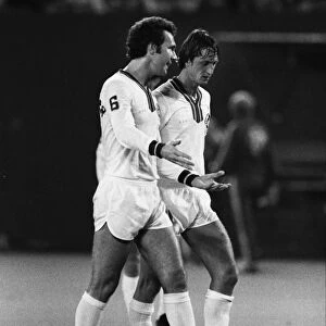 Cosmos teammates Franz Beckenbauer and Johan Cruyff in 1978