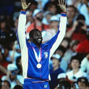 Edwin Moses at the 1984 Los Angeles Olympics