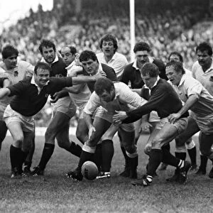 England and Scotland forwards battle for the ball - 1983 Five Nations