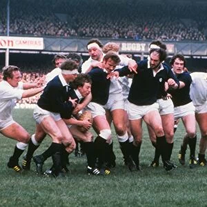 English and Scottish forwards clash - 1981 Five Nations