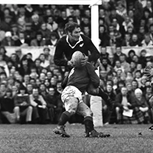 Ian Kirkpatrick is tackled during the second test against the Lions in 1977