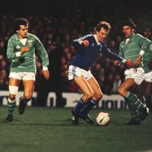 Ipswichs Steve McCall and St Etiennes Michel Platini - 1981 UEFA Cup