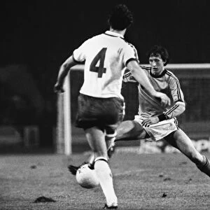 Johan Cruyff takes on England in 1977