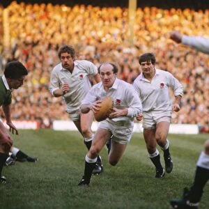Les Cusworth on the ball for England in the 1984 Five Nations