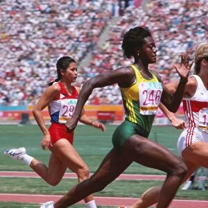 Merlene Ottey at the 1984 Los Angeles Olympics