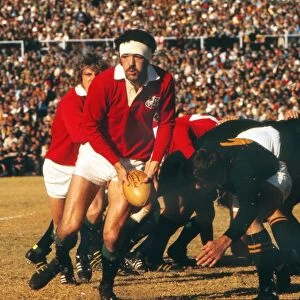 Mervyn Davies on the ball for the British Lions against South Africa in 1974