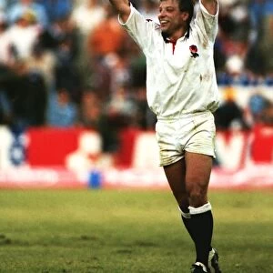 Rob Andrew celebrates Englands victory over South Africa in 1994