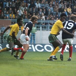 Scotland take on Zaire at the 1974 World Cup