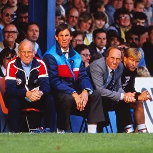 The Southampton bench during the 1986 / 7 season