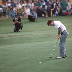 Tom Watson sinks the winning put at the 1983 Open Championship