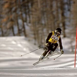 USAs Doug Powell in the mens Downhill at Val D Isere during the 1980 FIS World Cup