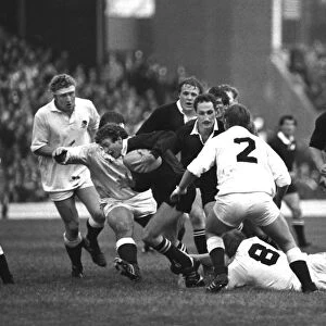 Wayne Smith makes a break for New Zealand against England in 1983
