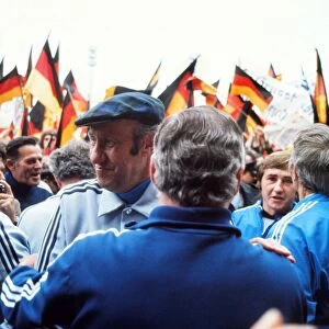 West German coach Helmut Schoen after victory at Euro 72