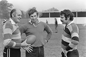 All Black coach Bob Duff, captain Ian Kirkpatrick, and Keith Mudoch during the 1972/3 All Black coach Bob Duff, captain Ian Kirkpatrick, and Keith Mudoch during the 1972/3