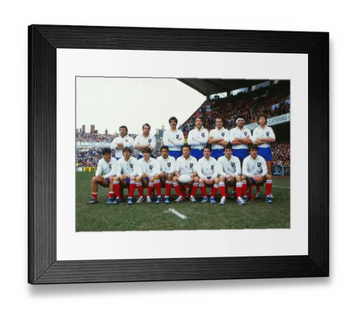 Framed Print : French team that defeated Wales in the 1986 Five Nations Framed Print : French team that defeated Wales in the 1986 Five Nations