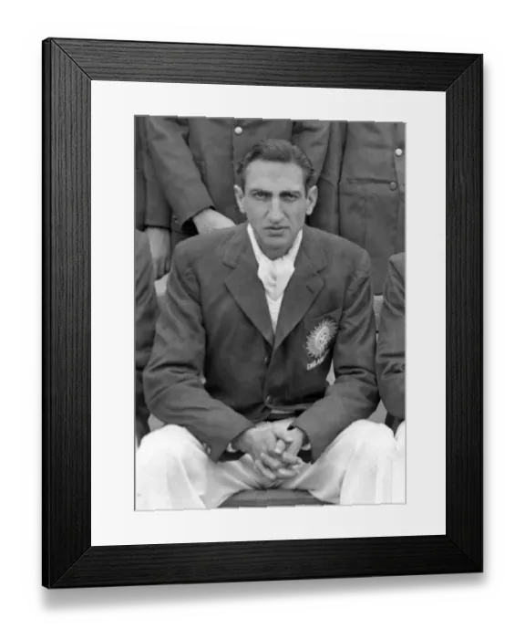 Framed Print : Nawab of Pataudi Snr - 1946 All-India captain