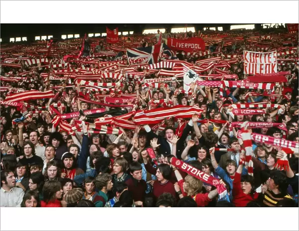 Photographic Print Of Liverpool Fans In The Kop End - Colorsport Images