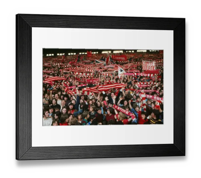 Framed Print : Liverpool fans in the Kop End Framed Print : Liverpool fans in the Kop End