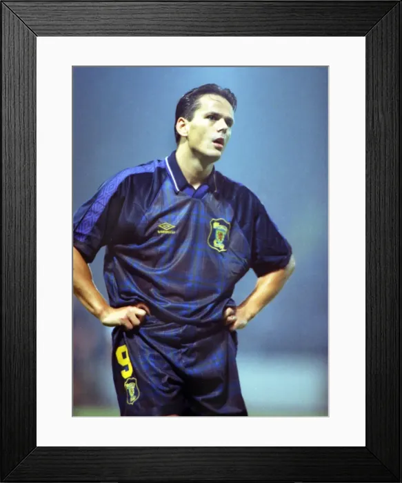 Framed Print : Euro96 Qual: Scotland 1 Finland 0 Framed Print : Euro96 Qual: Scotland 1 Finland 0