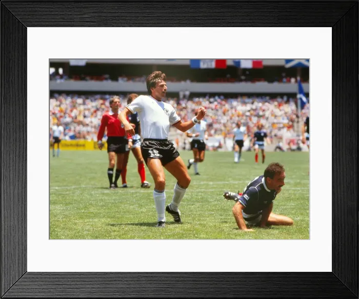 Framed Print : WC86 Grp E: W Germany 2 Scotland 1