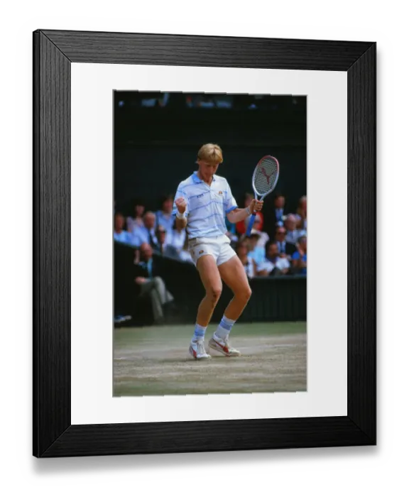 Framed Print : Wimbledon Mens Final: Becker vs. Curren Framed Print : Wimbledon Mens Final: Becker vs. Curren