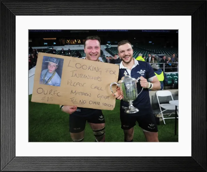 Framed Print : Varsity Match: Oxford 12 Cambridge 6 Framed Print : Varsity Match: Oxford 12 Cambridge 6