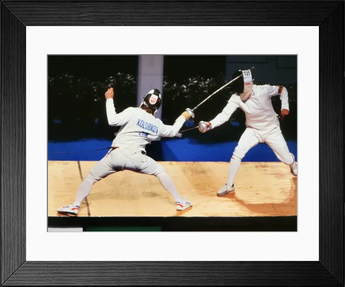 Framed Print : Barcelona Olympics - Fencing