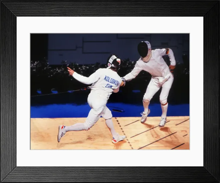 Framed Print : Barcelona Olympics - Fencing