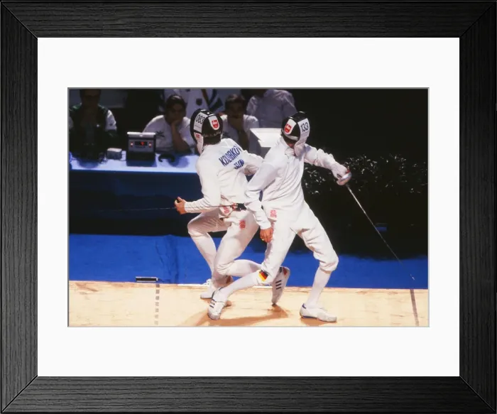 Framed Print : Barcelona Olympics - Fencing Framed Print : Barcelona Olympics - Fencing