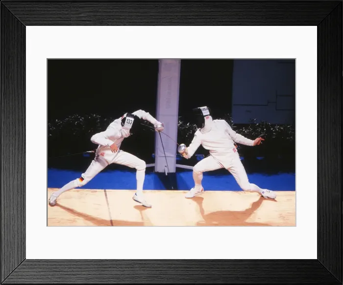 Framed Print : Barcelona Olympics - Fencing Framed Print : Barcelona Olympics - Fencing