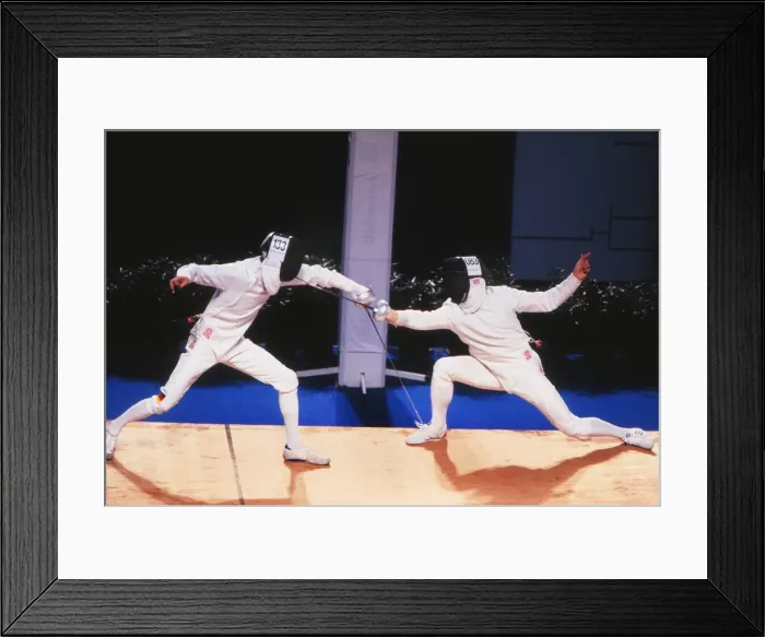Framed Print : Barcelona Olympics - Fencing Framed Print : Barcelona Olympics - Fencing