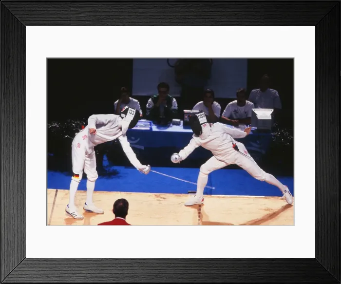 Framed Print : Barcelona Olympics - Fencing Framed Print : Barcelona Olympics - Fencing