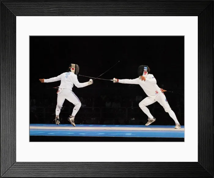 Framed Print : Athens Olympics - Fencing Framed Print : Athens Olympics - Fencing