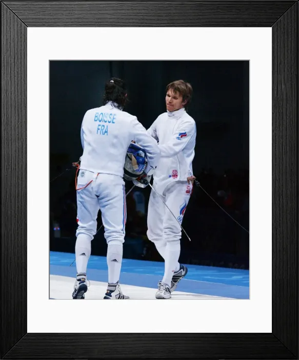 Framed Print : Athens Olympics - Fencing