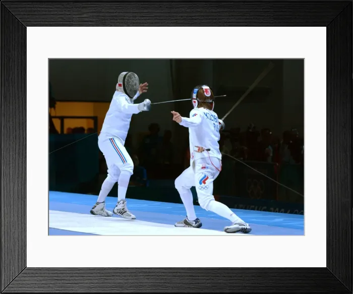 Framed Print : Athens Olympics - Fencing Framed Print : Athens Olympics - Fencing