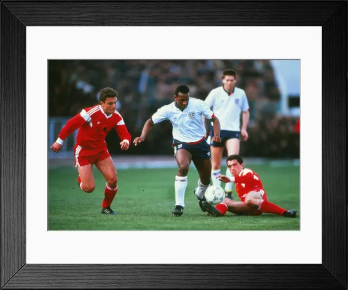 Framed Print : WC90 Qual: Albania 0 England 2 Framed Print : WC90 Qual: Albania 0 England 2