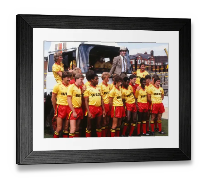 Framed Print : Watford - 1982 / 3 photocall Framed Print : Watford - 1982 / 3 photocall