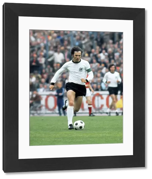 Franz Beckenbauer on the ball in the final of Euro 72