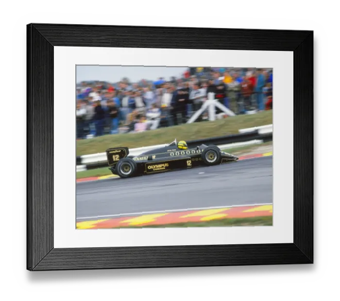 Framed Print : Ayrton Senna 1985 - British Grand Prix Framed Print : Ayrton Senna 1985 - British Grand Prix
